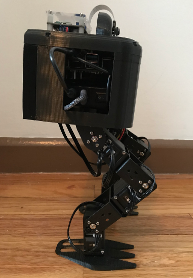 Side view of fully assembled robot